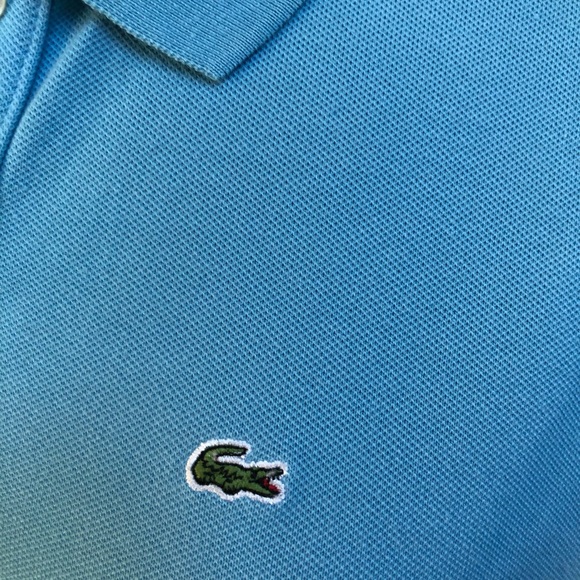 Women’s Lacoste Polo Shirt Size 44 Sky Blue Color - Picture 2 of 3